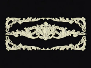 Central decor ornament for furniture 3D Model