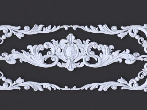Central decor ornament for furniture 3D Model