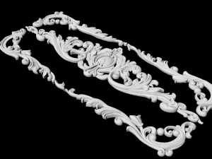 Central decor ornament for furniture 3D Model