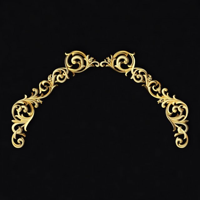 Central decor ornament for furniture Modelo 3D .c4d .max .obj .3ds .fbx .stl .blend 