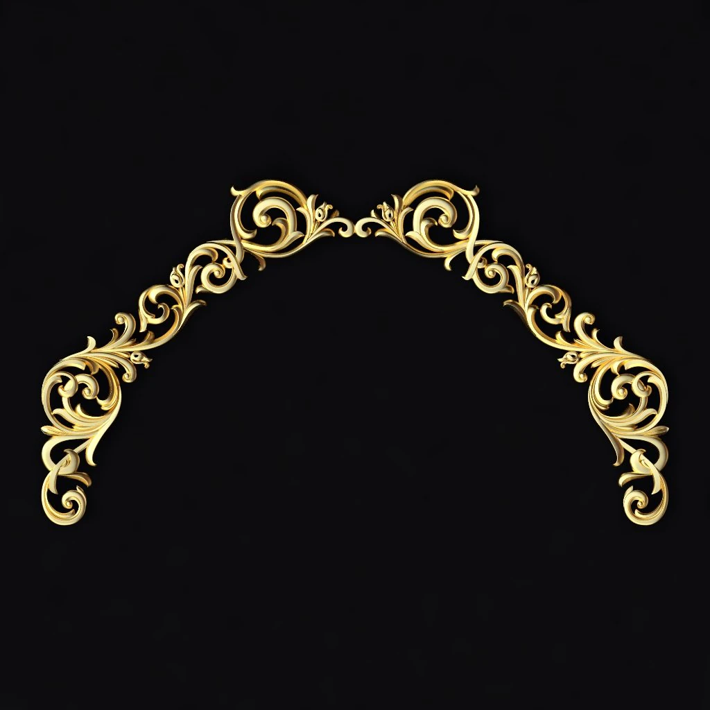 Central decor ornament for furniture 3D Model .c4d .max .obj .3ds .fbx .stl .blend 