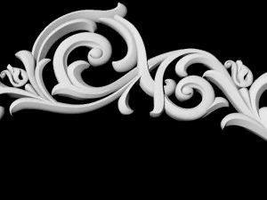 Central decor ornament for furniture 3D Model