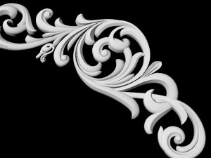 Central decor ornament for furniture Modelo 3D