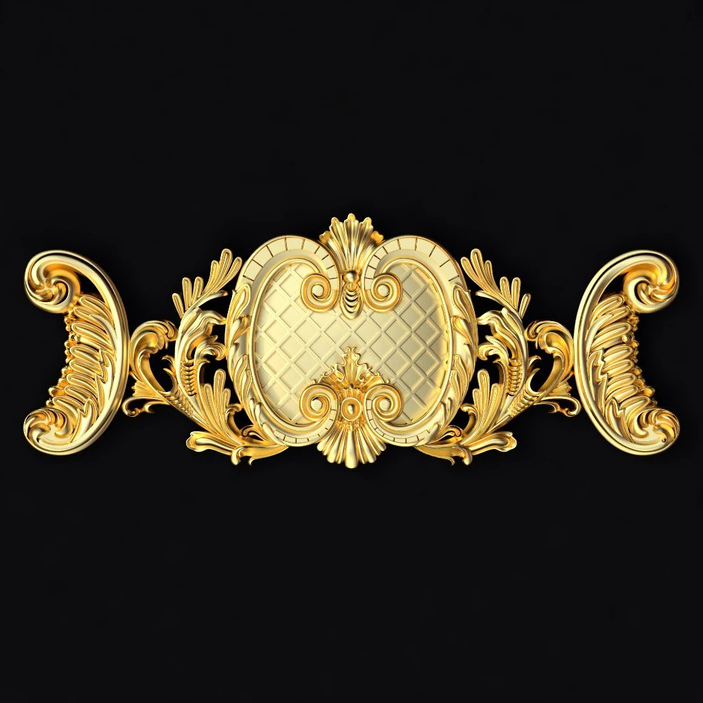 Central decor ornament for furniture 3D Model .c4d .max .obj .3ds .fbx .stl .blend 