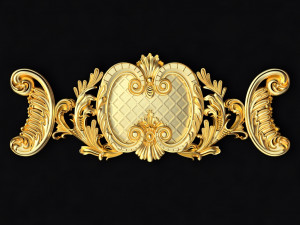 Central decor ornament for furniture 3D Модель