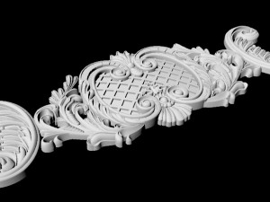 Central decor ornament for furniture 3D मॉडल