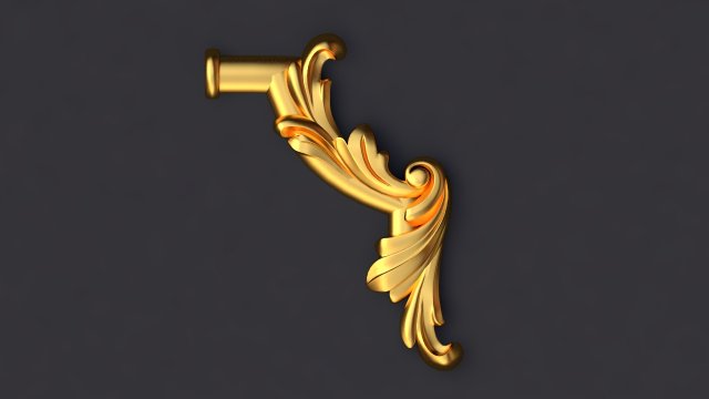 Central decor ornament for furniture Modelo 3D .c4d .max .obj .3ds .fbx .stl .blend 