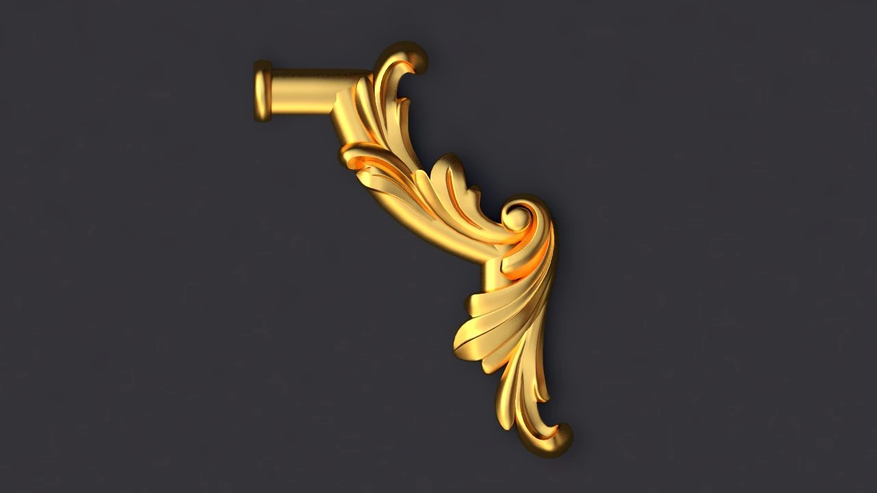 Central decor ornament for furniture 3D Model .c4d .max .obj .3ds .fbx .stl .blend 