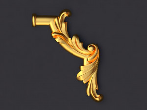 Central decor ornament for furniture 3D Model