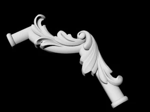 Central decor ornament for furniture 3D Model