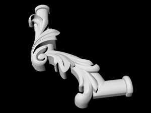 Central decor ornament for furniture 3D Model