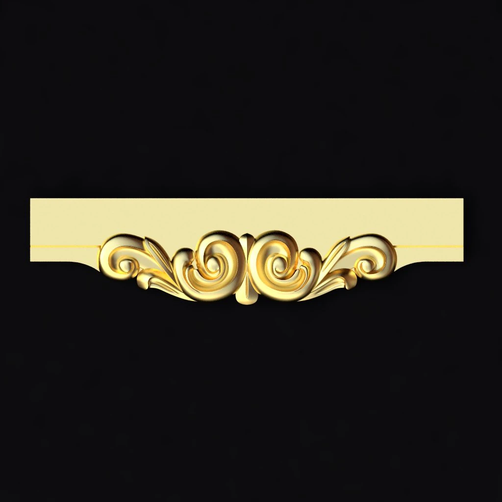 Central decor ornament for furniture 3D Model .c4d .max .obj .3ds .fbx .stl .blend
