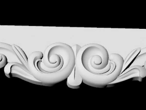 Central decor ornament for furniture 3D Model