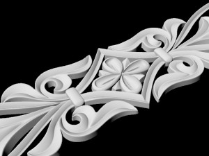 Central decor ornament for furniture 3D मॉडल