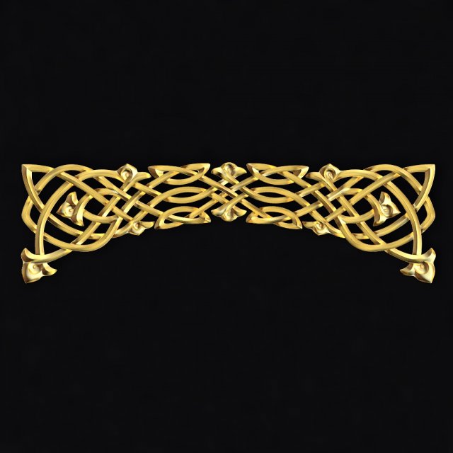 Central decor ornament for furniture 3D 모델 .c4d .max .obj .3ds .fbx .stl .blend 