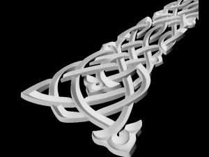 Central decor ornament for furniture 3D 모델