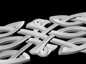 Central decor ornament for furniture 3D 모델