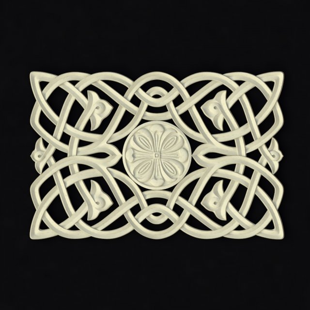 Central decor ornament for furniture Modello 3D .c4d .max .obj .3ds .fbx .stl .blend