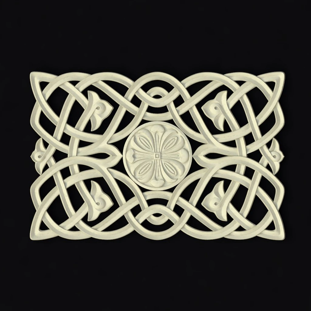 Central decor ornament for furniture 3D Model .c4d .max .obj .3ds .fbx .stl .blend