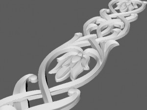 Central decor ornament for furniture 3D 模型