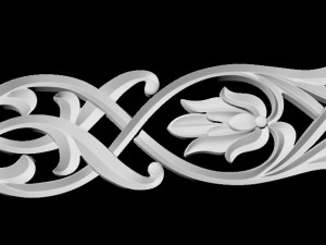 Central decor ornament for furniture 3D 模型
