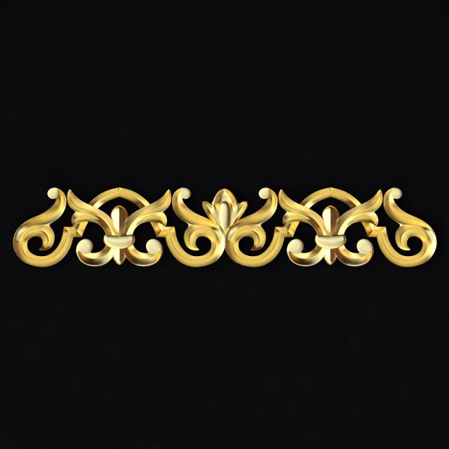 Central decor ornament for furniture Model 3D .c4d .max .obj .3ds .fbx .stl .blend