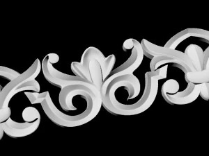 Central decor ornament for furniture 3D Model