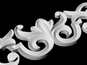 Central decor ornament for furniture Model 3D
