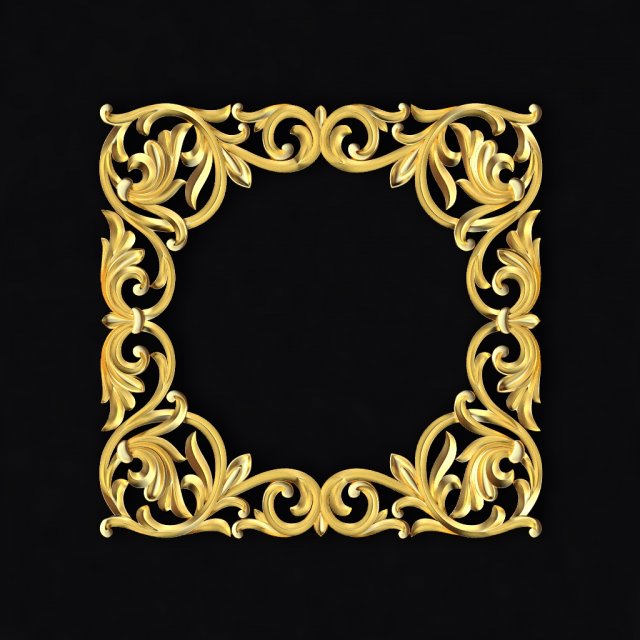 Central decor ornament for furniture Model 3D .c4d .max .obj .3ds .fbx .stl .blend 