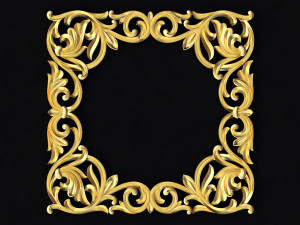 Central decor ornament for furniture 3D मॉडल