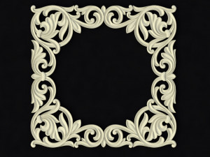 Central decor ornament for furniture Model 3D