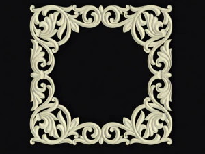 Central decor ornament for furniture 3D Model