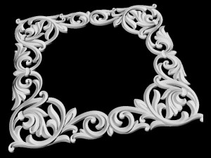 Central decor ornament for furniture Model 3D