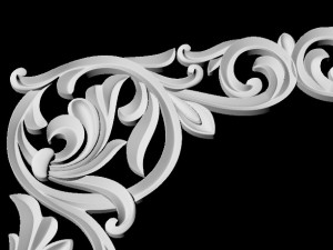 Central decor ornament for furniture Model 3D