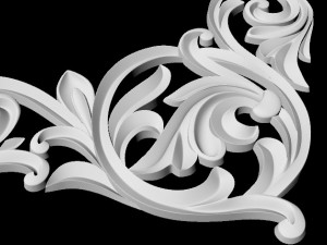 Central decor ornament for furniture Model 3D