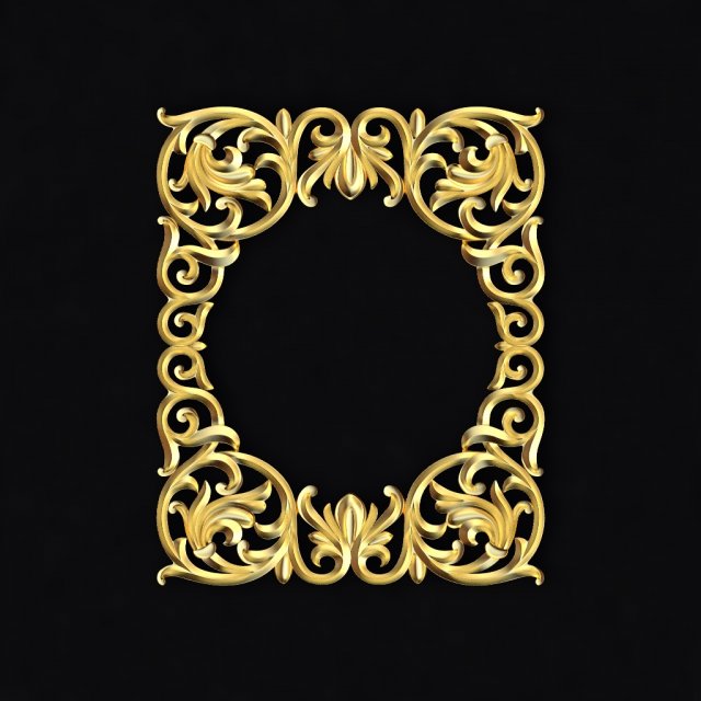 Central decor ornament for furniture Modelo 3D .c4d .max .obj .3ds .fbx .stl .blend 