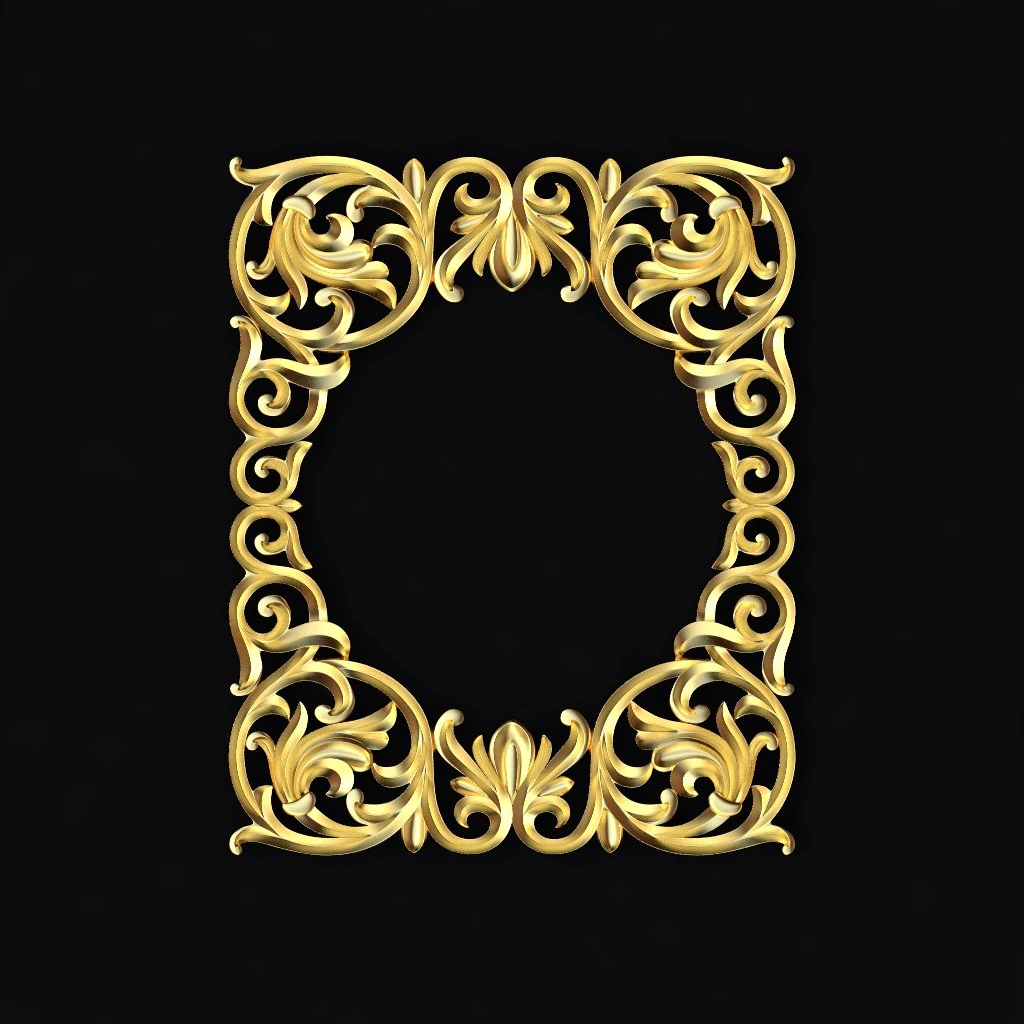 Central decor ornament for furniture 3D Model .c4d .max .obj .3ds .fbx .stl .blend