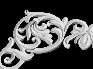 Central decor ornament for furniture 3D Model