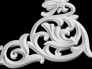 Central decor ornament for furniture 3D Model