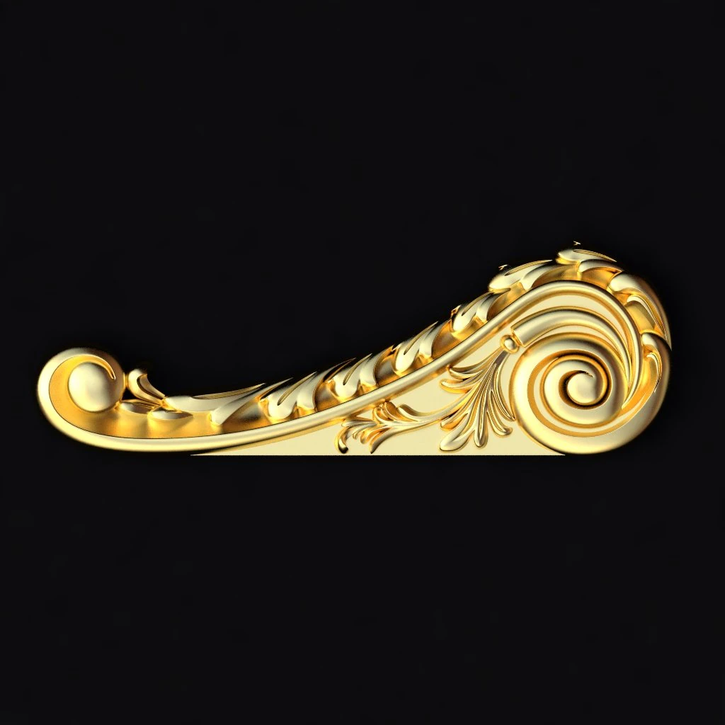 Central decor ornament for furniture 3D Model .c4d .max .obj .3ds .fbx .stl .blend