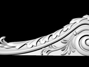 Central decor ornament for furniture 3D Modell