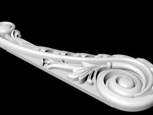Central decor ornament for furniture 3D Model