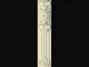 Central decor ornament for furniture 3D Модель