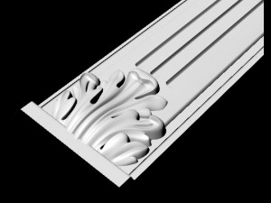 Central decor ornament for furniture 3D Модель