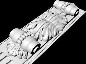 Central decor ornament for furniture 3D Модель