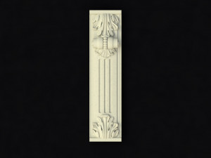 Central decor ornament for furniture Modèle 3D
