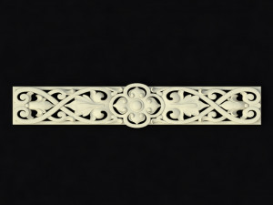 Central decor ornament for furniture Model 3D