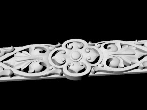 Central decor ornament for furniture Model 3D