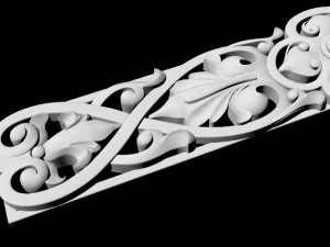 Central decor ornament for furniture 3D Model
