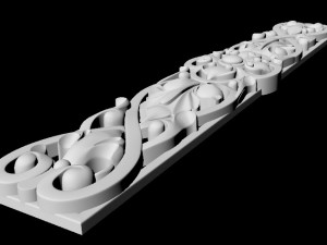 Central decor ornament for furniture Model 3D